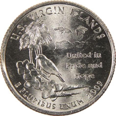 2009 P U.S Virgin Island Territories Quarter BU Uncirculated Clad 25c ...