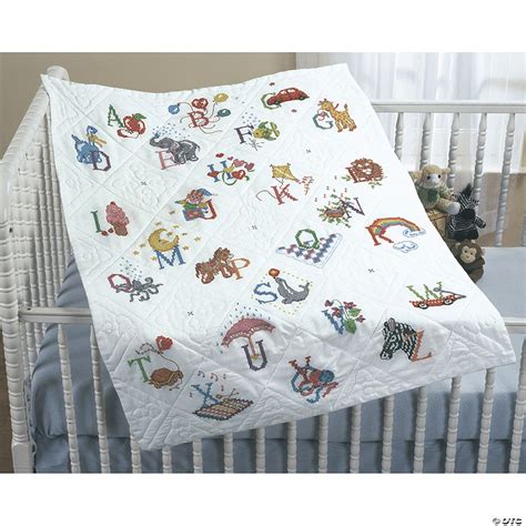 Bucilla-Baby Stamped Cross Stitch Baby Quilt - Alphabet Dream ...