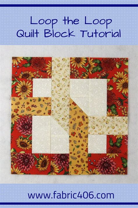 Free Tutorial - Loop the Loop Quilt Block | Quilt block tutorial ...