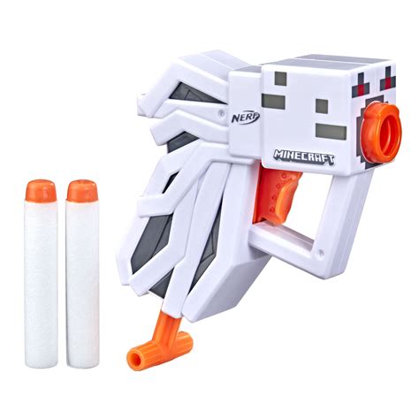 Buy NERF MicroShots Minecraft Ghast Mini Blaster, Minecraft Ghast Mob Design, Includes 2 ...