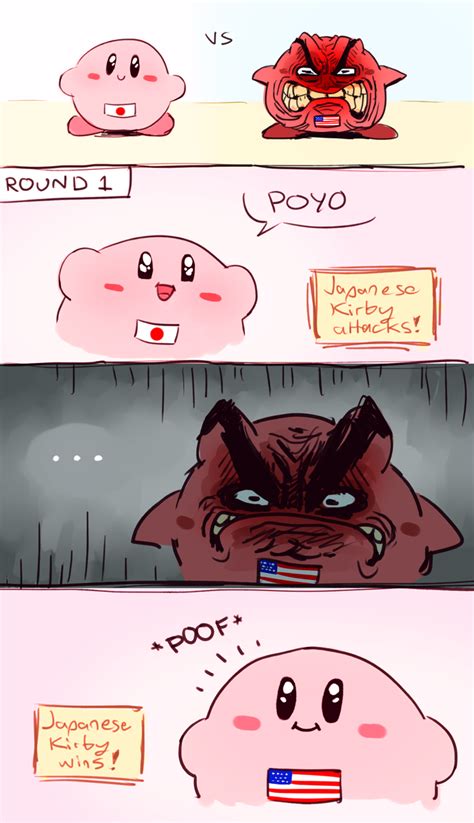 japanese kirby vs american kirby by Wolframclaws on DeviantArt