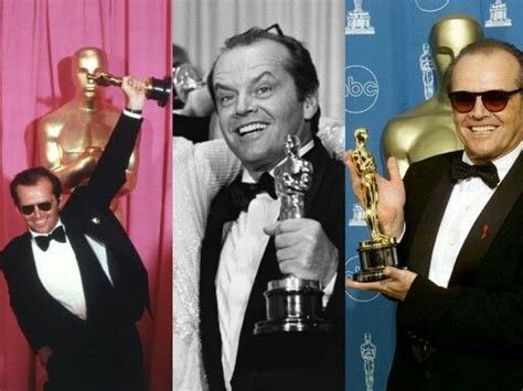 Jack Nicholson with his three Oscar's: Best Supporting Actor 1983 for "Terms of Endearment ...