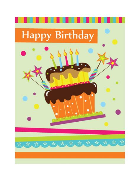 Birthday Cards Template Printable