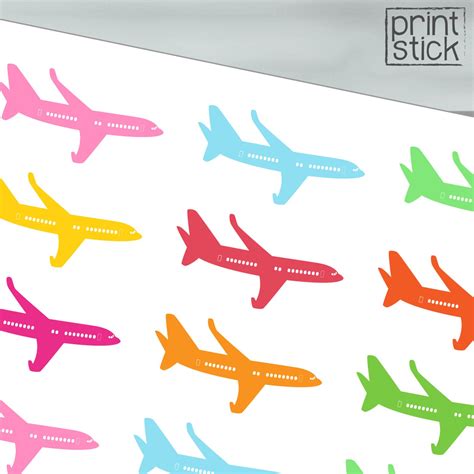 Airplane Stickers Printable Sheet Fits Erin Condren | Etsy