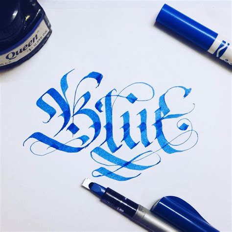 TYPEWA on Instagram: “BLUE #typography #typewa #calligraphy #lettering #handwriting #wanghuy # ...