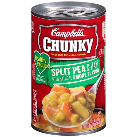 Campbell's Chunky Healthy Request Soup, Split Pea & Ham, 18.8 Oz ...