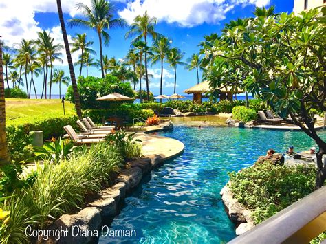 Lush pool and bar at the Beach Villas Ko'Olina | Luxury Vacation Oahu ...