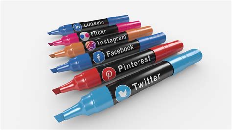 Social Media Icons Markers Free Stock Photo - Public Domain Pictures