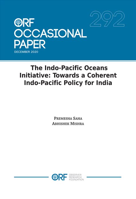 The Indo-Pacific Oceans Initiative: Towards a Coherent Indo-Pacific ...