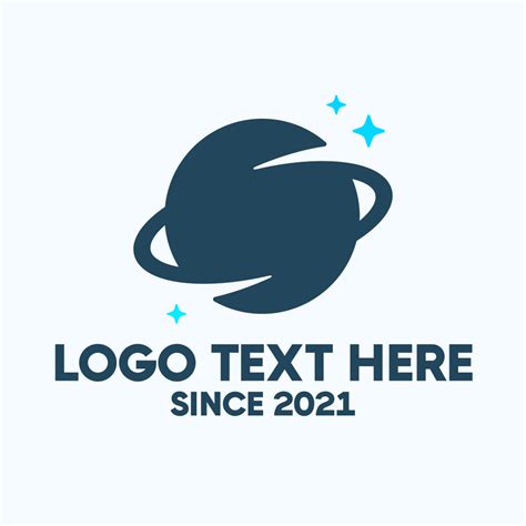 Blue Saturn Planet Logo | BrandCrowd Logo Maker