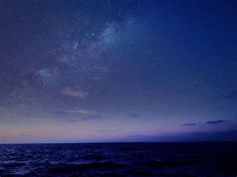 Night Sky Over Ocean Horizon Wallpapers - Wallpaper Cave