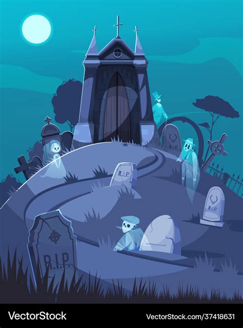 Cemetery Cartoon Images ~ I Hear Plan B Is Burial At Sea.: Cartoon Cemeteries | Bodemawasuma