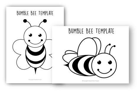 Free Printable Bee Templates | Bee template, Bee printables, Bee ...