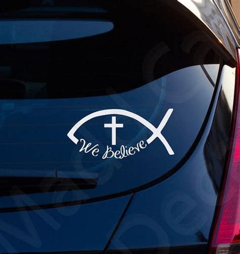 Ichthys Jesus Fish We Believe Christian Decal Car Laptop | Etsy in 2020 ...