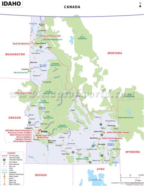 Idaho State Parks Map - Printable Map