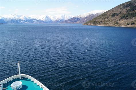 View from a cruise ship in the fjords of Norway 3080233 Stock Photo at ...