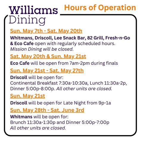 Dining Services News – Williams Dining