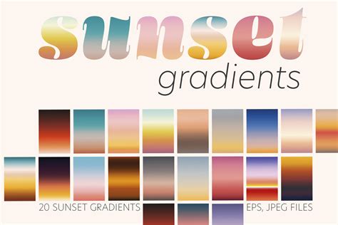 Sunset Gradients | Photoshop Graphics ~ Creative Market