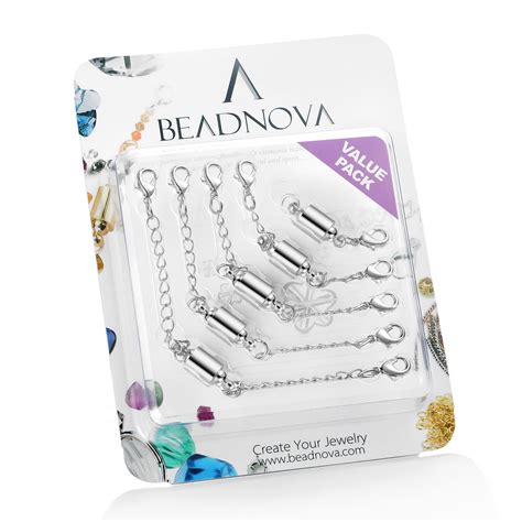 BEADNOVA Necklace Extender Assorted Jewelry Extention Set with Magnetic ...