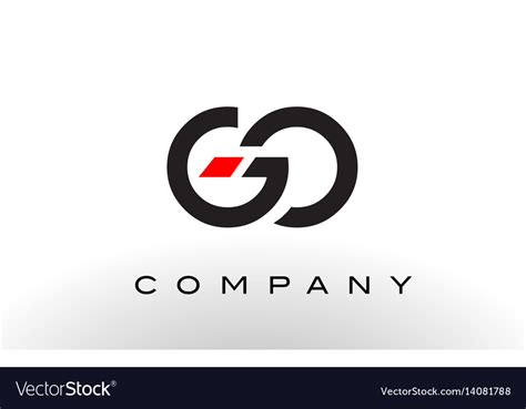 Go logo letter design Royalty Free Vector Image