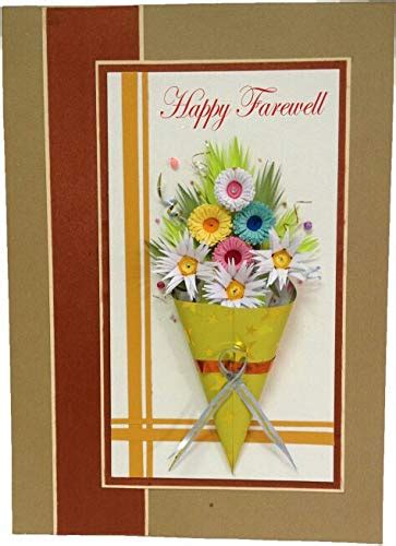 Swapnil Arts Handmade 3D Paper Quilling Farewell Greeting Card- Farewell Gift for Colleague/Boss ...