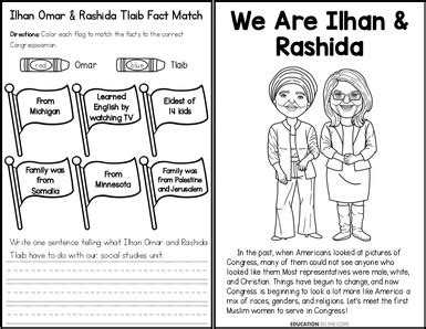 February Social Studies – Biography on Rashida Tlaib and Ilhan Omar ...