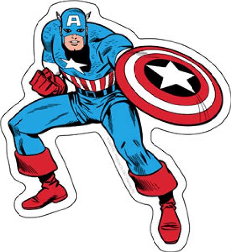 Captain America Full Body Officially Licensed Vinyl Sticker - Etsy