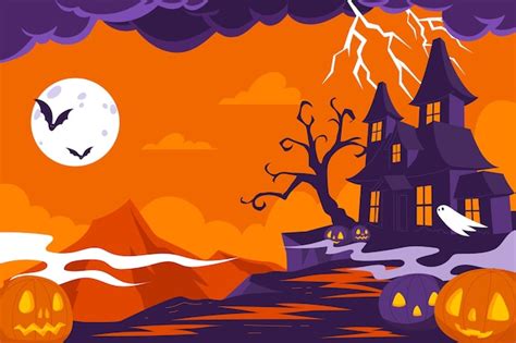 Free Vector | Flat halloween background