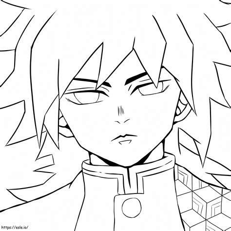 Tomioka From Demon Slayer coloring page