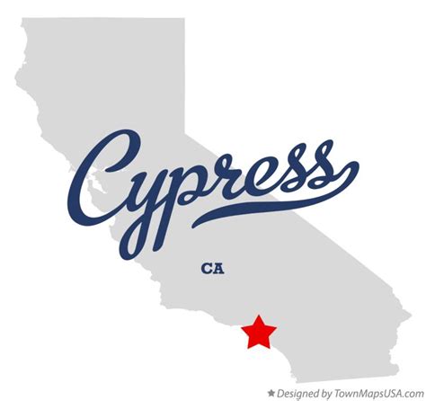 Map of Cypress, CA, California