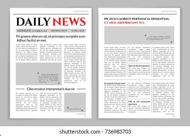 13,825 Newspaper Headline Template Images, Stock Photos, and Vectors ...