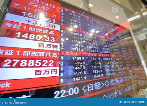 Japanese Stock Market Index Japan Editorial Image - Image of company ...