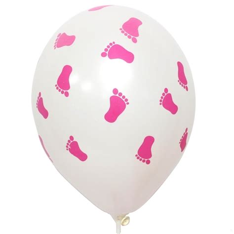 Baby Shower Latex Balloons - Pink Baby Feet - Shindigs.com.au