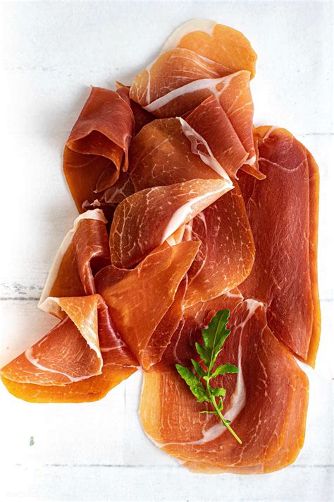 Italian prosciutto crudo or parma ham flatlay | premium image by rawpixel.com / Monika | Italian ...