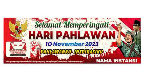 Kumpulan Desain Spanduk MMT Banner Hari Pahlawan Nasional 2023 ...