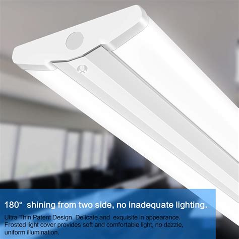 AntLux 72W 4FT LED Wraparound Office Light, Ultra Slim LED Garage Shop Lights Flush Mount, 8000 ...