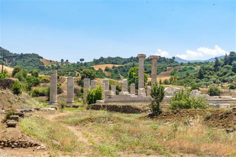 Temple of Artemis Ruins in Sardes Stock Photo - Image of europe, column: 153230078