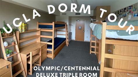 UCLA Olympic/Centennial Dorm Tour | Deluxe Triple Dorm Room - YouTube