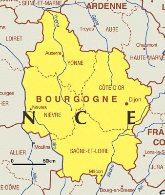 Bourgogne | Bourgogne carte, Bourgogne, Carte des régions