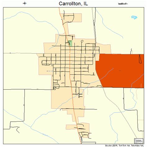 Carrollton Illinois Street Map 1711462