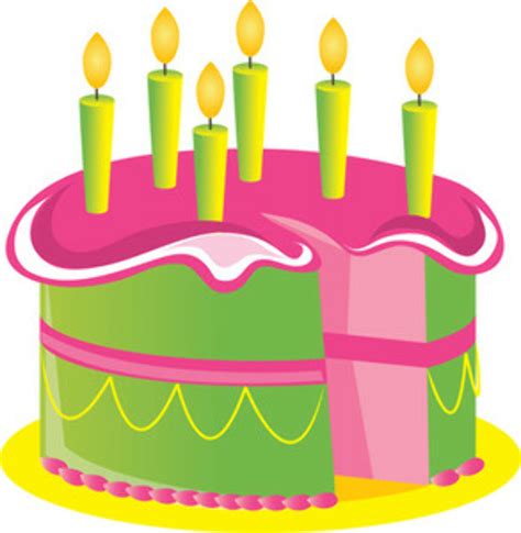 Green Birthday Cake Clip Art