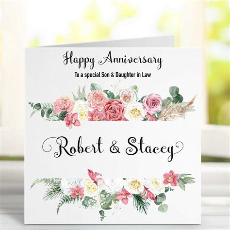 Wedding Anniversary Card Couple Personalised Card Wedding - Etsy UK