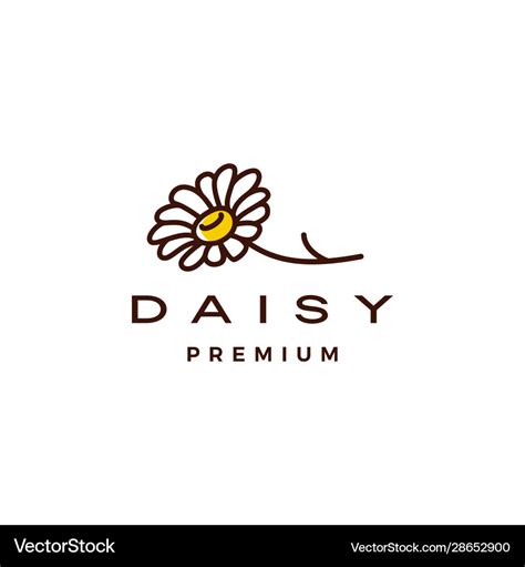 Daisy flower logo icon Royalty Free Vector Image