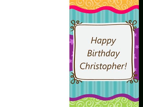 Free Half Fold Card Template in 2021 | Birthday card printable ...