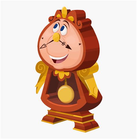 Cogsworth - Printable Beauty And The Beast Characters, HD Png Download ...