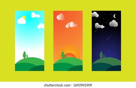 Morning Afternoon Night Images Background Stock Stock Vector (Royalty Free) 1692901909 ...