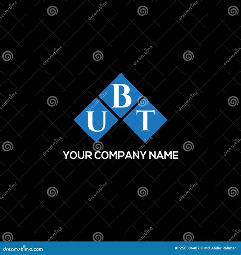 UBT Letter Logo Design on BLACK Background. UBT Creative Initials ...