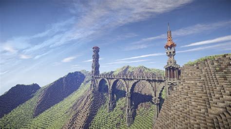 The bridge of two towers-Medieval build Minecraft Map