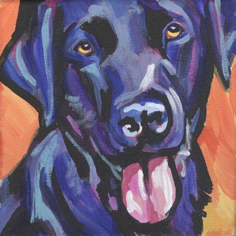 Black LABRADOR RETRIEVER Modern Dog Art PRINT of Black Lab - Etsy ...