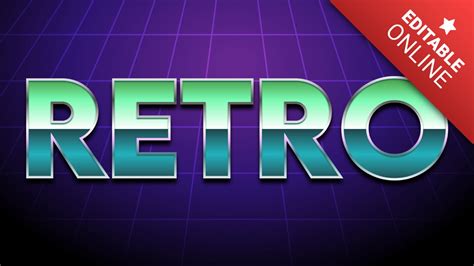 80's Retro Neon Text Effect Online | Font Generator